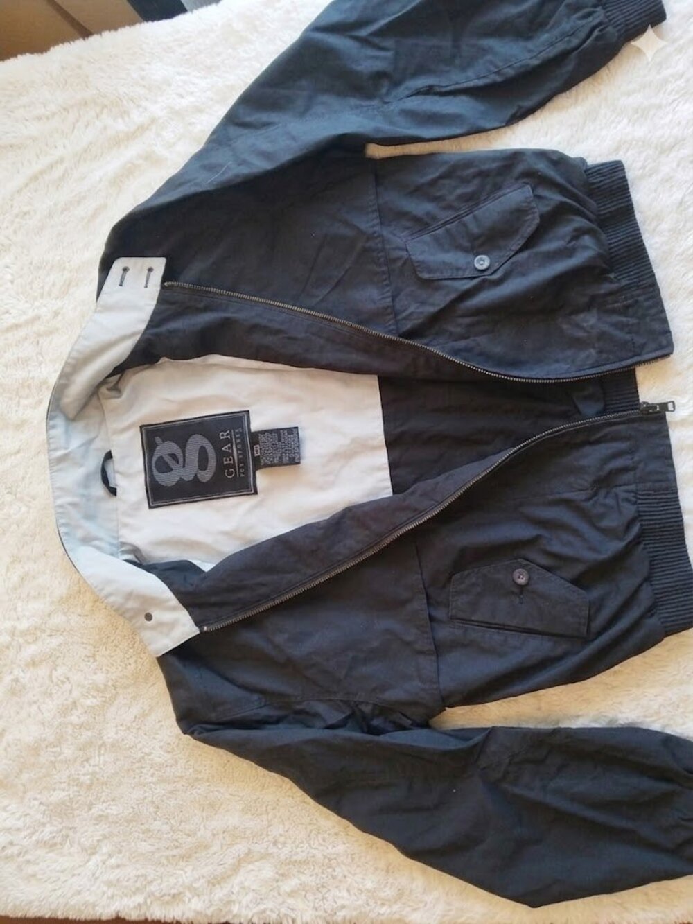 Gear For Sports Vintage Black Bomber Jacket Windbreaker Men's Size M - Clean